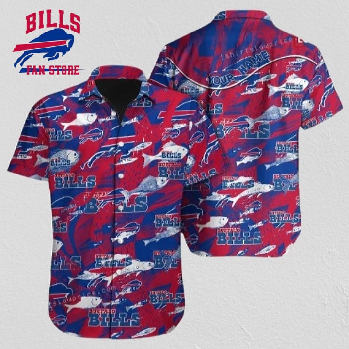 Buffalo Bills Hawaiian Shirt NFL Football Personalized Button Up Hawaiian Shirt For Mens Womens