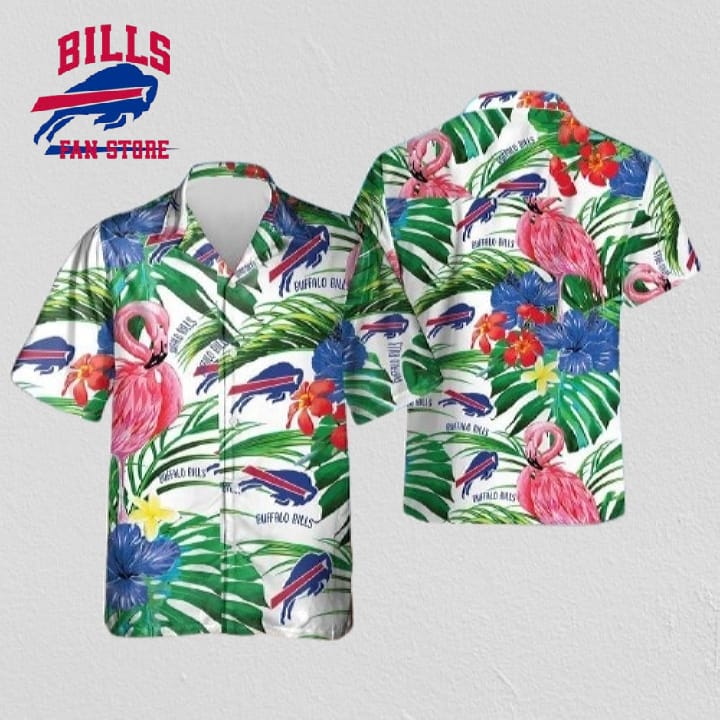 Buffalo Bills NFL Flamingo Button Up Hawaiian Shit