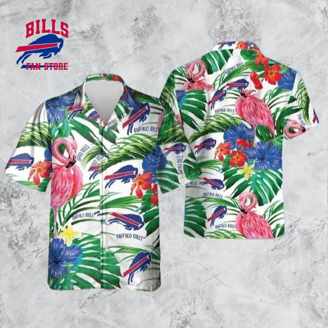 Buffalo Bills NFL Flamingo Button Up Hawaiian Shirt