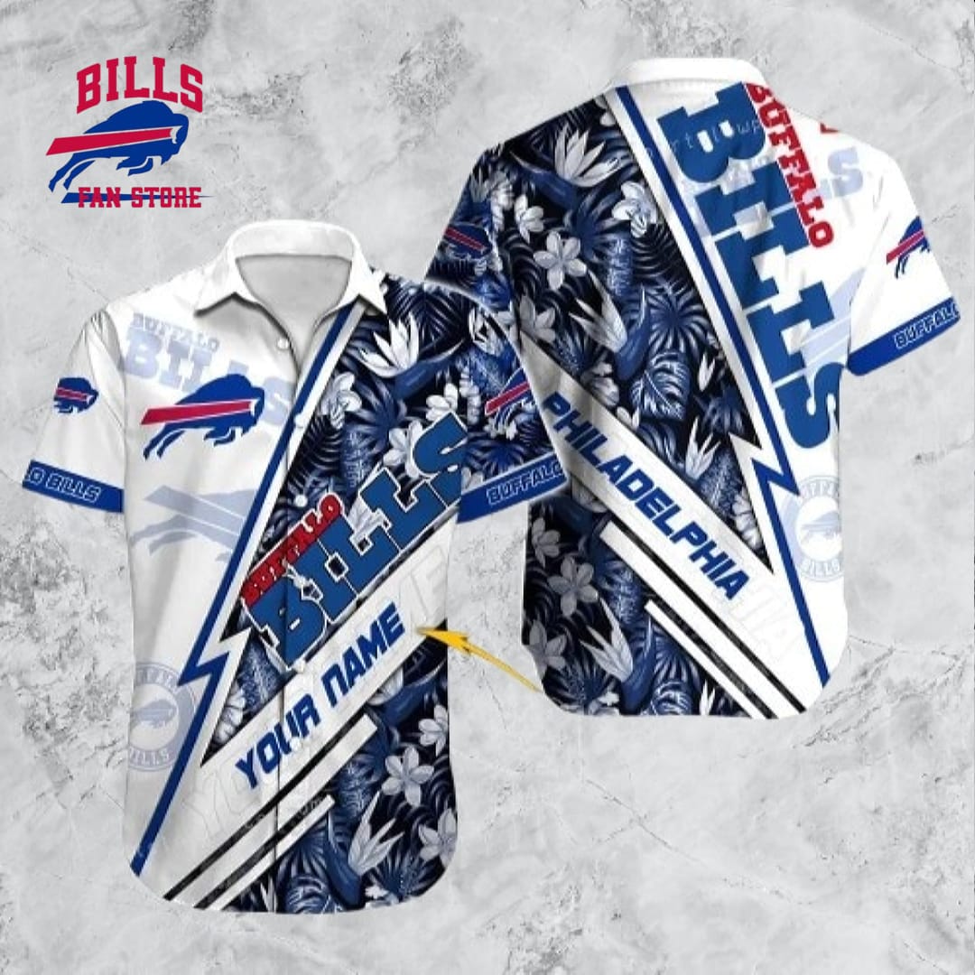 Custom Name Buffalo Bills Hawaiian Shirt NFL Football Aloha Hawaiian Shirt