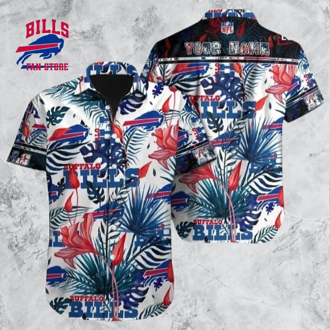 Custom Name Buffalo Bills Hawaiian Shirt NFL Football Aloha Hawaiian Shirt