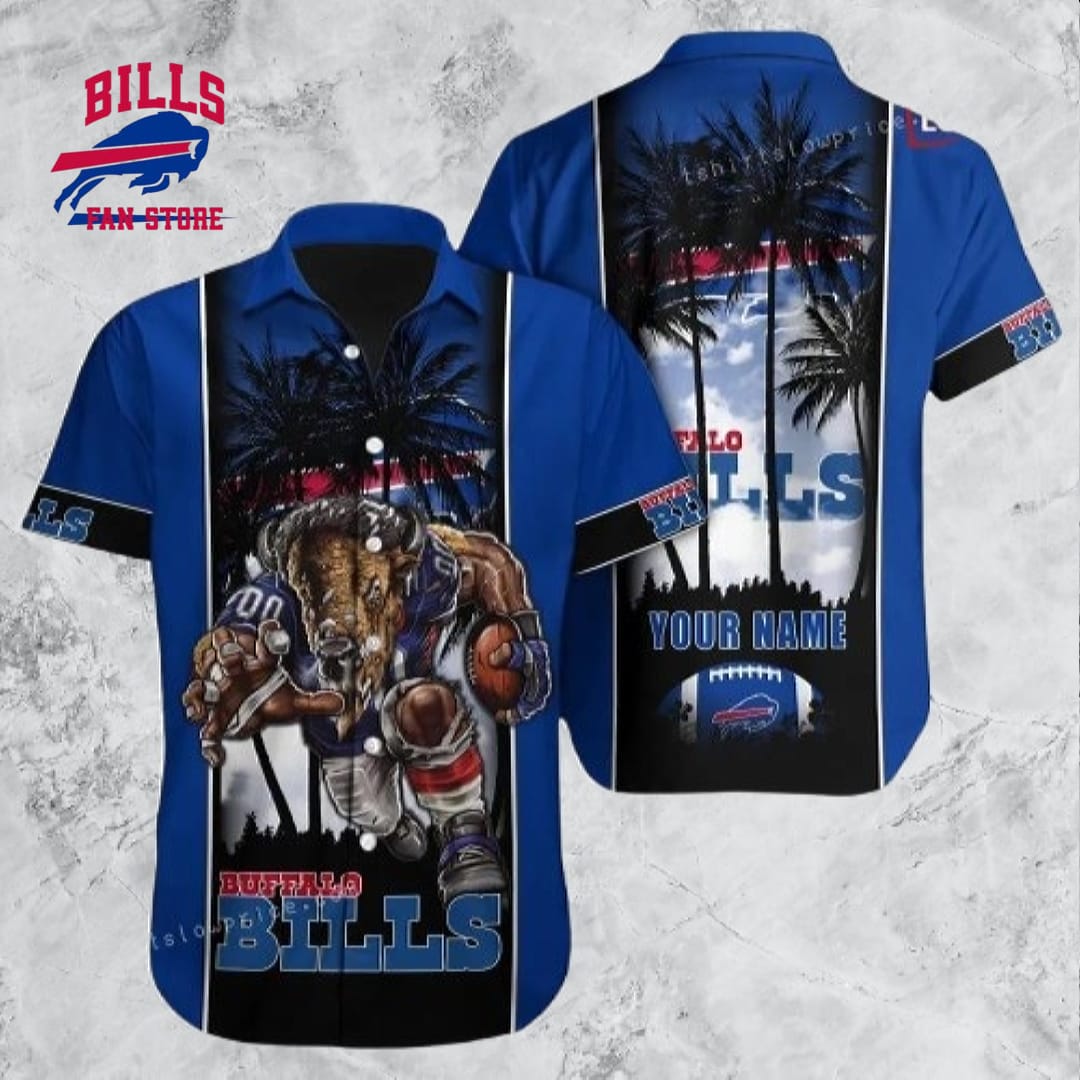 Custom Name Buffalo Bills Hawaiian Shirt NFL Football Cheap Button Up Hawaiian Shirt