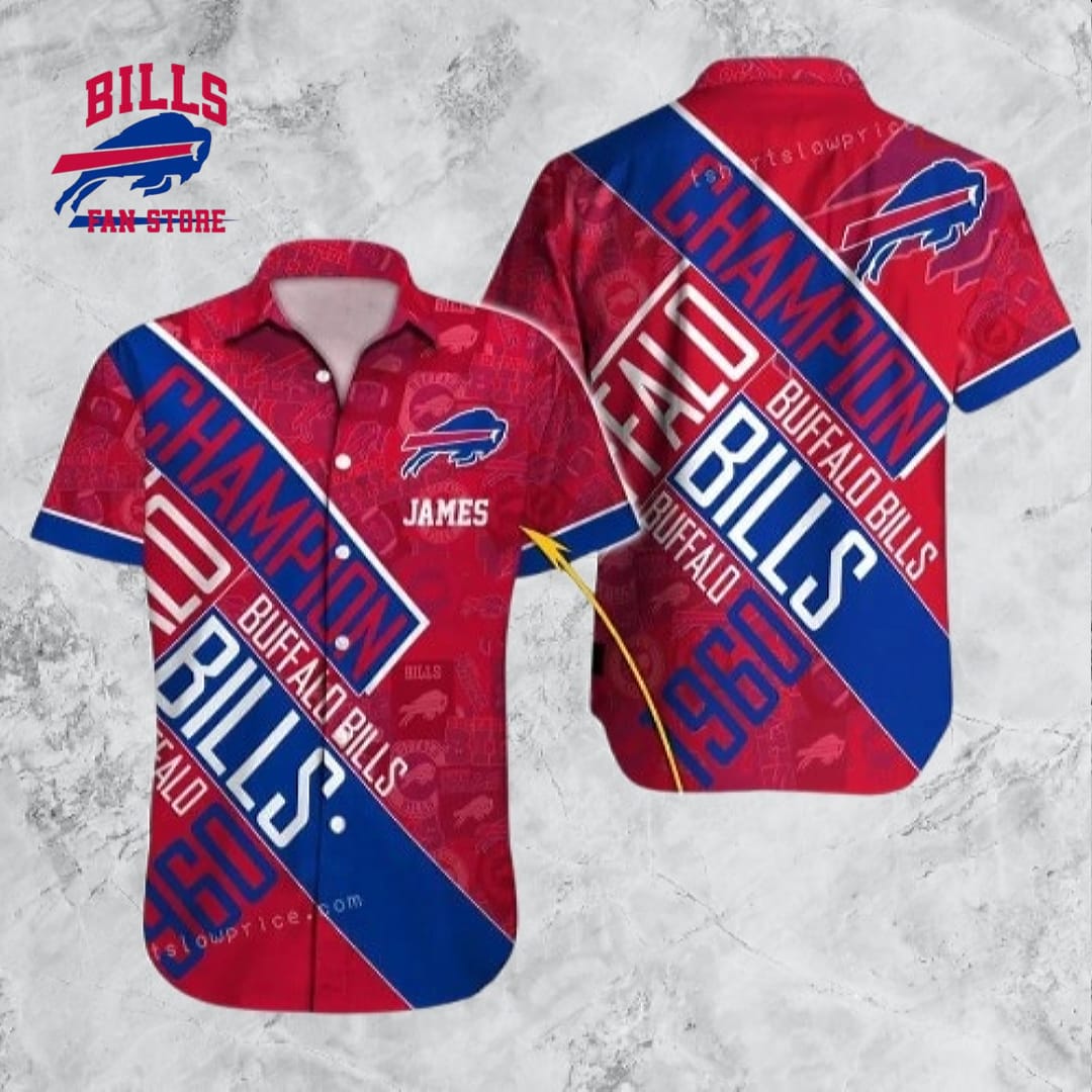 Custom Name Buffalo Bills Hawaiian Shirt NFL Football Cheap Hawaiian Shirt