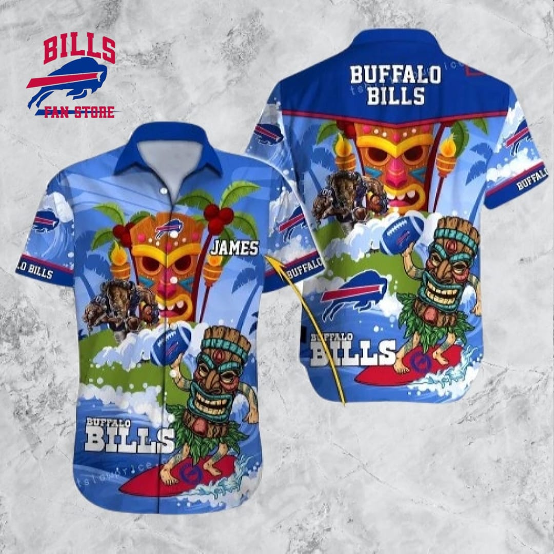 Custom Name Buffalo Bills Hawaiian Shirt NFL Football Cheap Hawaiian Shirt