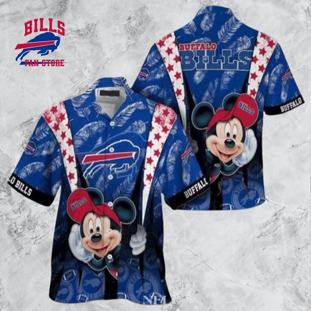 Cute NFL Mickey Mouse Buffalo Bills Hawaiian Shirt