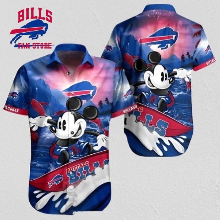 Mickey And Buffalo Bills Hawaiian Shirt Buffalo Bills Aloha Shirt