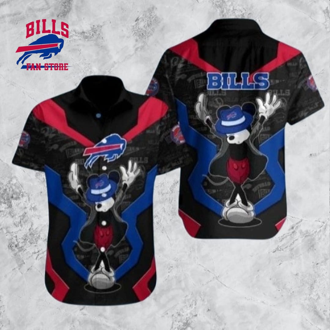 Mickey Graphic Buffalo Bills Hawaiian Shirt Vibrant NFL Aloha Style