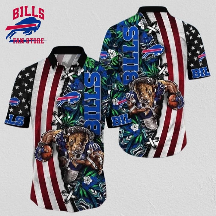 NFL Buffal Bills Hawaii Shirt Mascot Aloha Summer Shirt