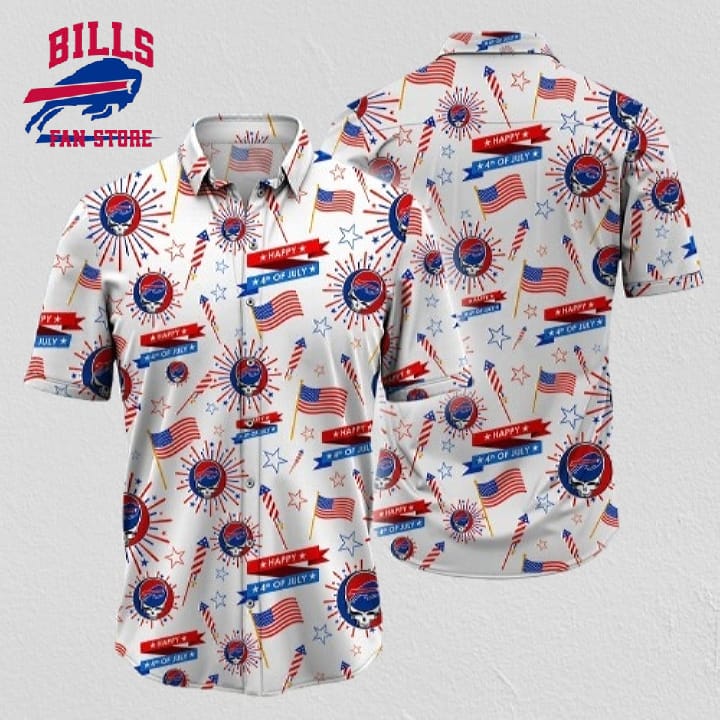 NFL Buffalo Bills Grateful Dead Hawaiian Shirt Grateful Dead Hawaiian Shirt