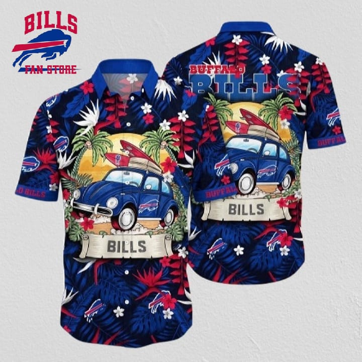 NFL Buffalo Bills Hawaii Shirt Car Plam Tree Aloha Shirt
