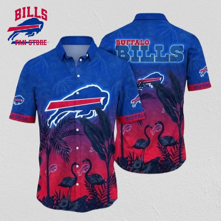 NFL Buffalo Bills Hawaii Shirt Flamingo And Flower Funny Aloha Shirt
