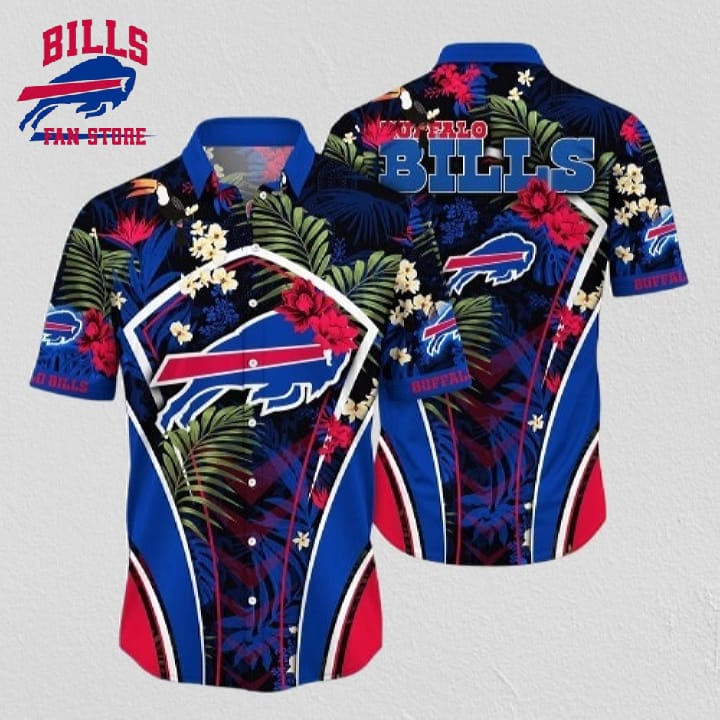 NFL Buffalo Bills Hawaii Shirt Flower Vibrant Beachy Shirts