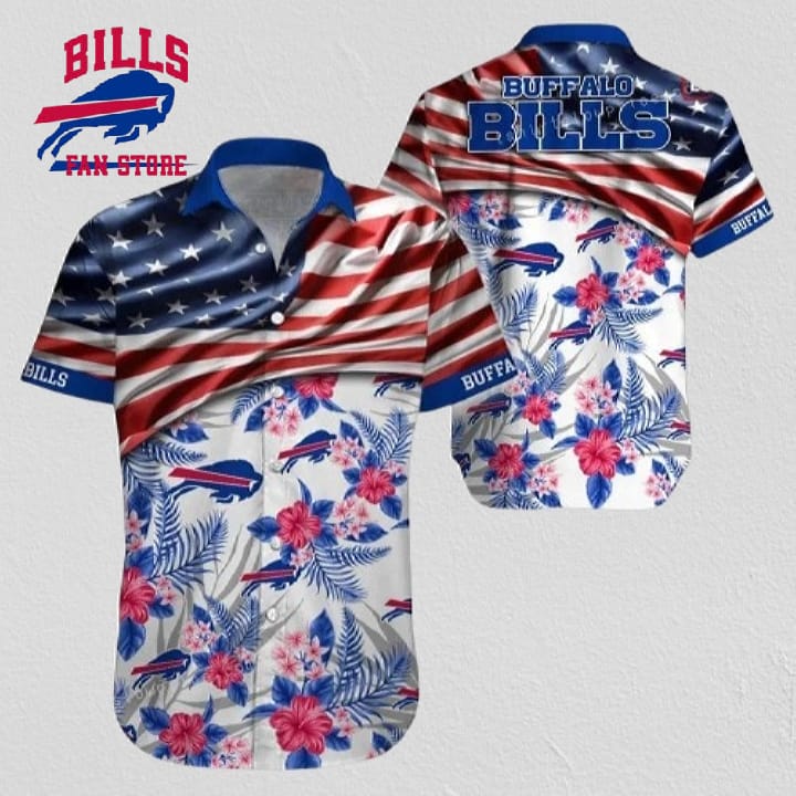 NFL Buffalo Bills Hawaiian Shirt Flag Us Style Gift For Fans Football Lover