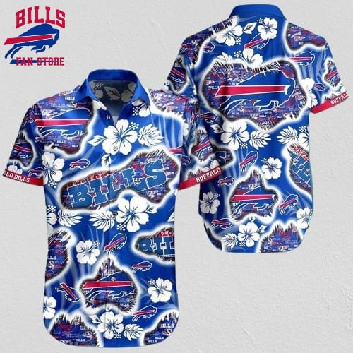 Nfl Buffalo Bills Hawaiian Shirt Hibiscus Flowers Pattern