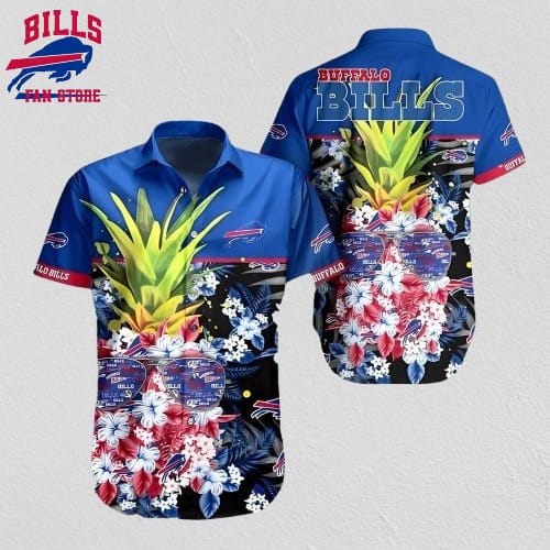 Nfl Buffalo Bills Hawaiian Shirt Pineapple Pattern Beach Gift For Friend TyQ