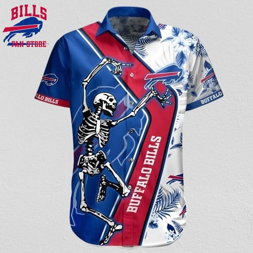 Nfl Buffalo Bills Hawaiian Shirt Skeleton Practical Beach Gift
