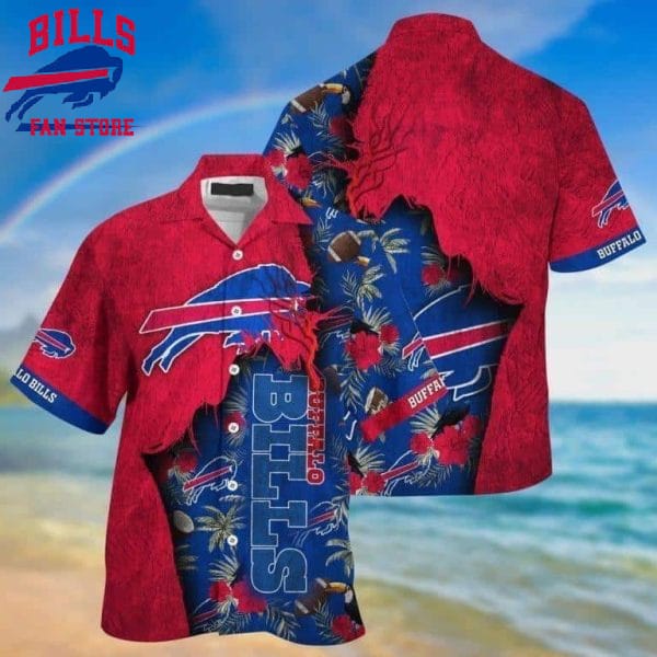 NFL Buffalo Bills Hawaiian Shirt Summer Gift For Friend, NFL Hawaiian Shirt
