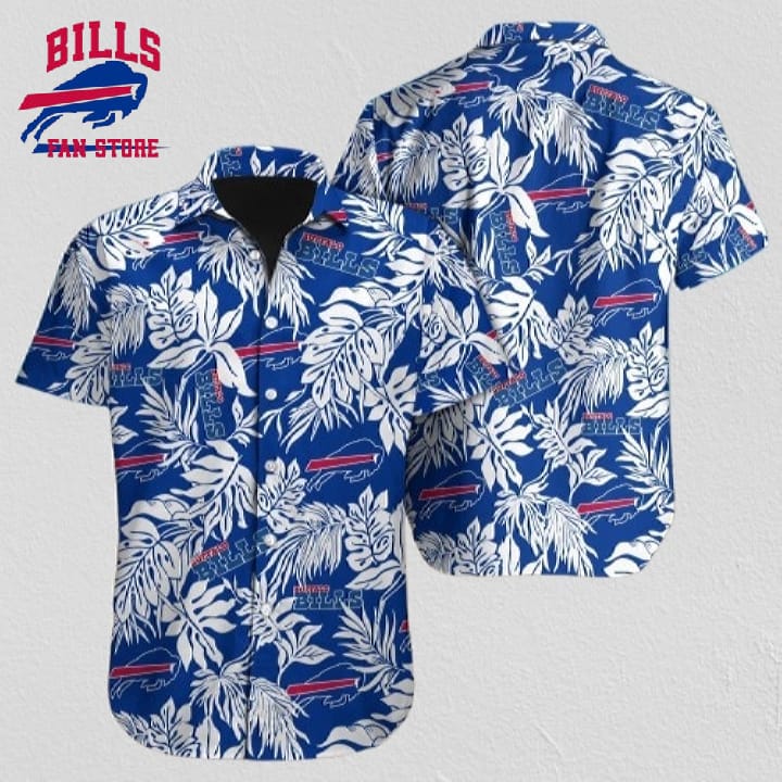 NFL Buffalo Bills Hawaiian Shirt Tropical Leafs Design Aloha Shirts