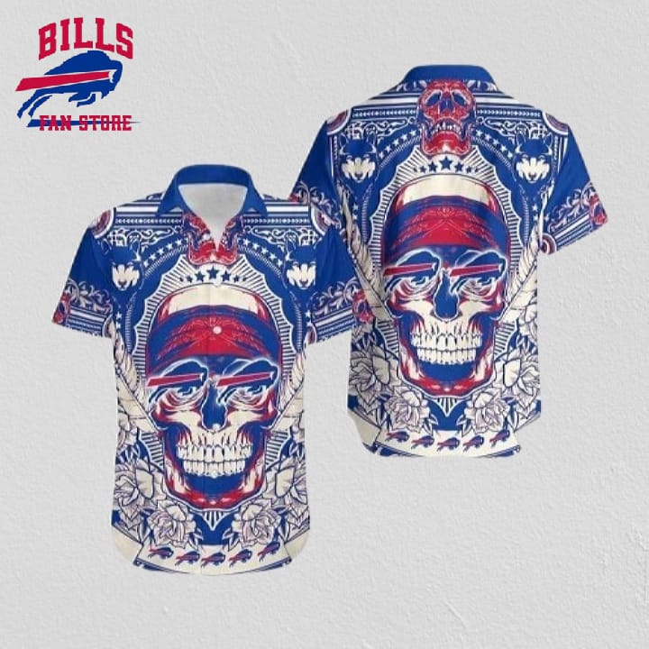 NFL Buffalo Bills Hawaiian Shirts Skull Halloween Show Off Your Team Spirit In Tropical Fashion
