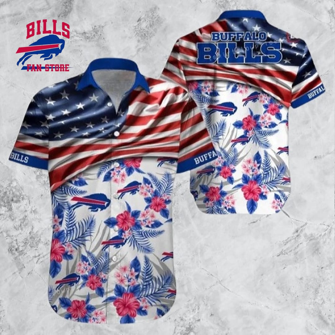 NFL Buffalo Bills Hawaiian Shirt Flag Us Style Gift For Fans Football Lover