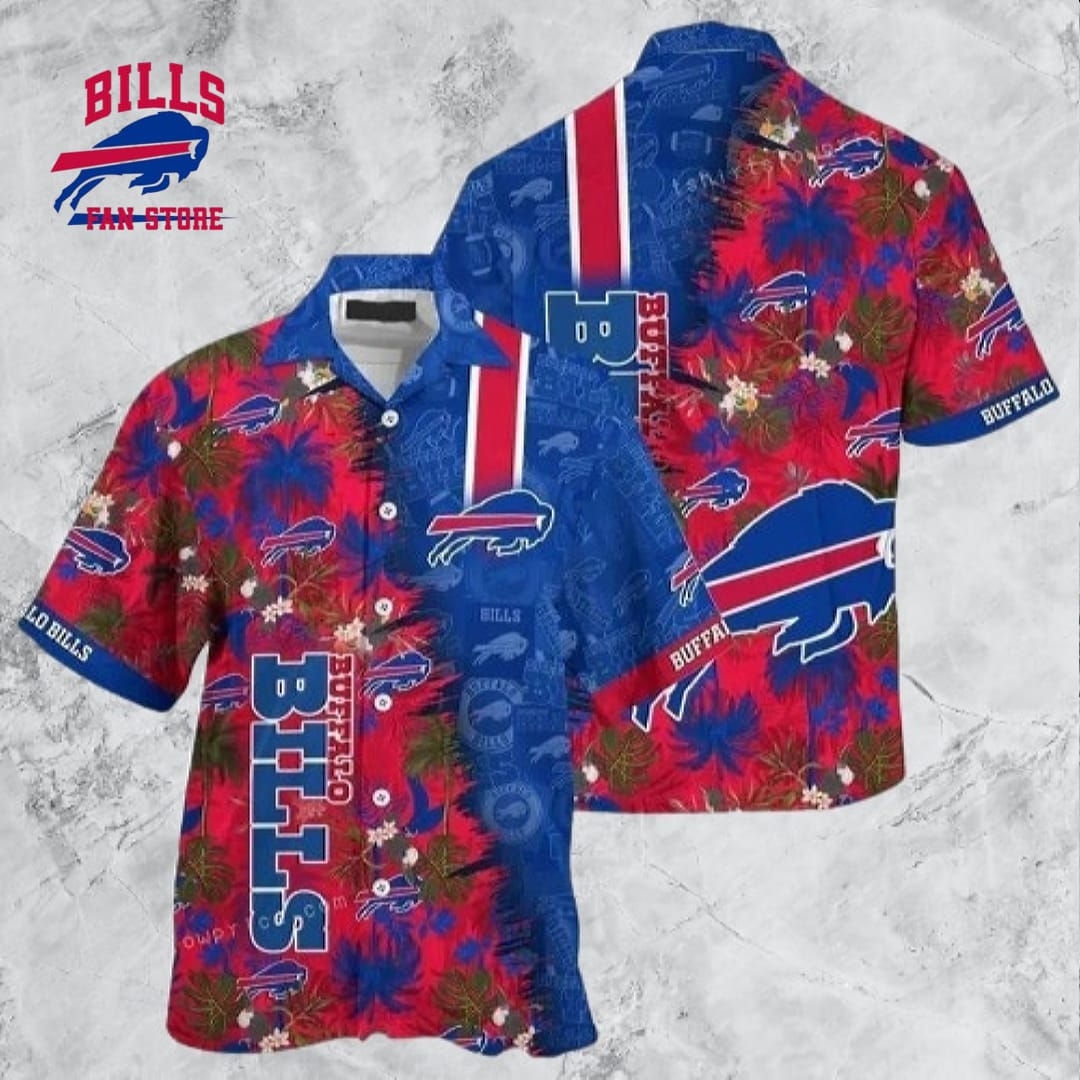 NFL Buffalo Bills Hawaiian Shirt Style Tropical Flower Gift For Fans Football Lover