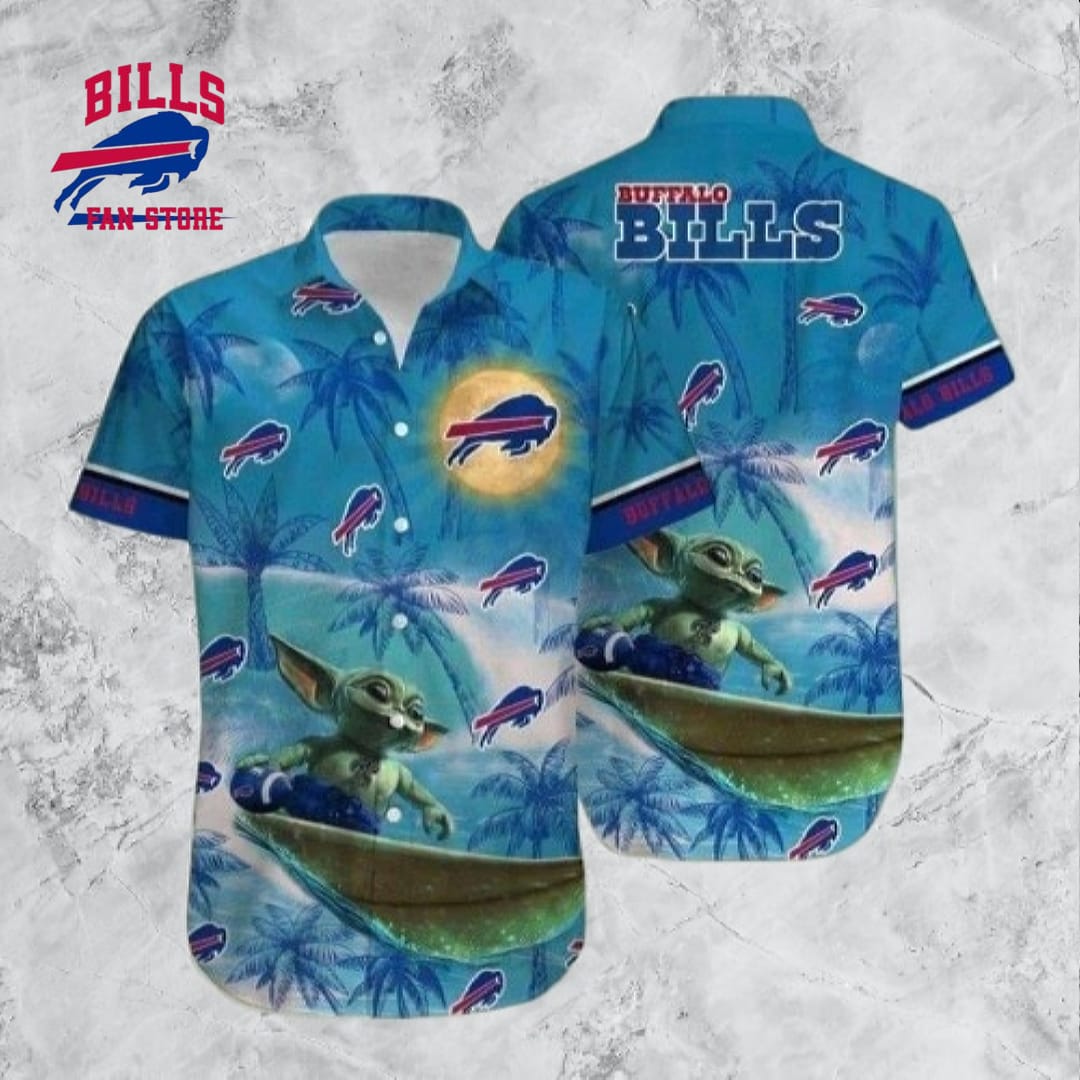 NFL Star Wars Baby Yoda Buffalo Bills Hawaiian Shirt