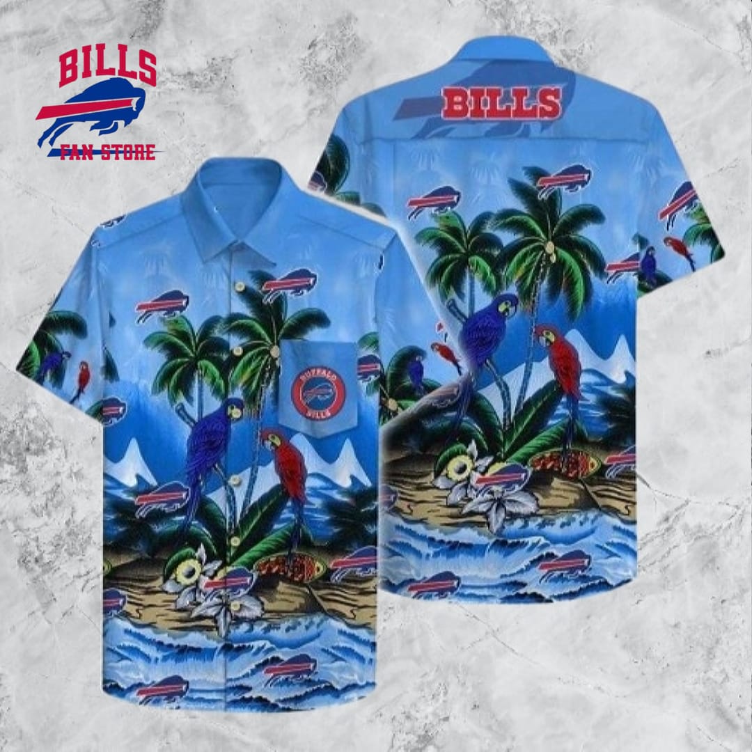 Parrots Couple NFL Buffalo Bills Hawaiian Shirt