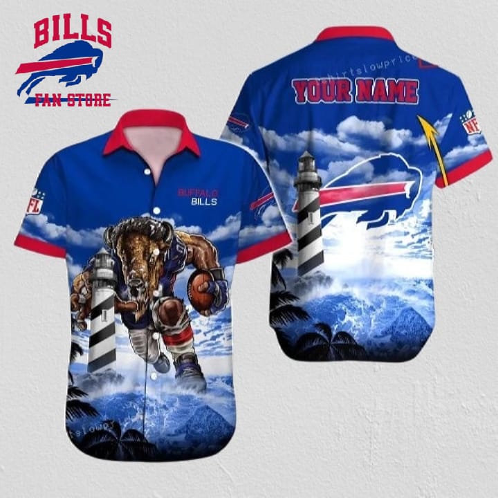 Personalized Buffalo Bills Hawaiian Shirt NFL Football Aloha Hawaiian Shirt For Mens Womens