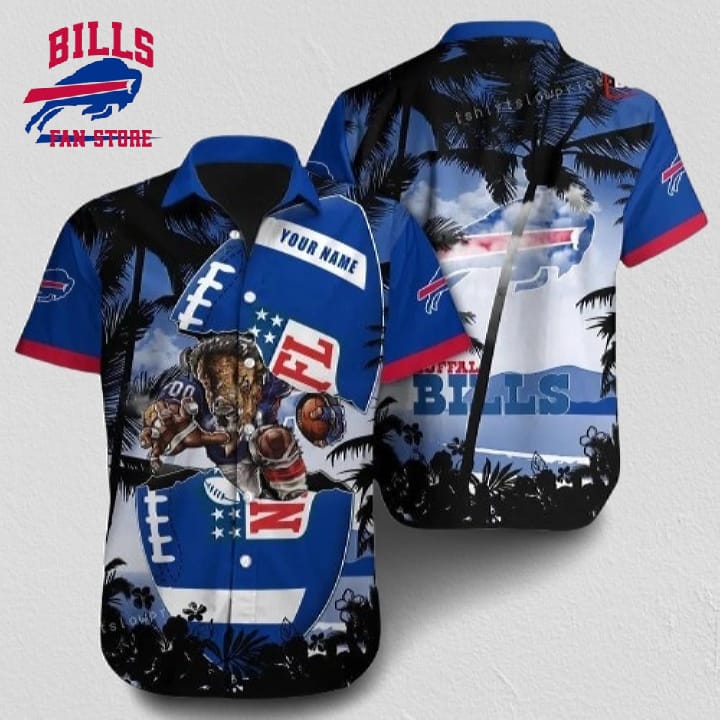 Personalized Buffalo Bills Hawaiian Shirt NFL Football Aloha Hawaiian Shirt