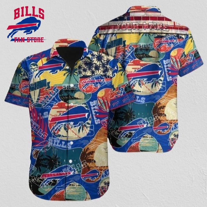 Personalized Buffalo Bills NFL Football Cheap Button Up Hawaiian Shirt