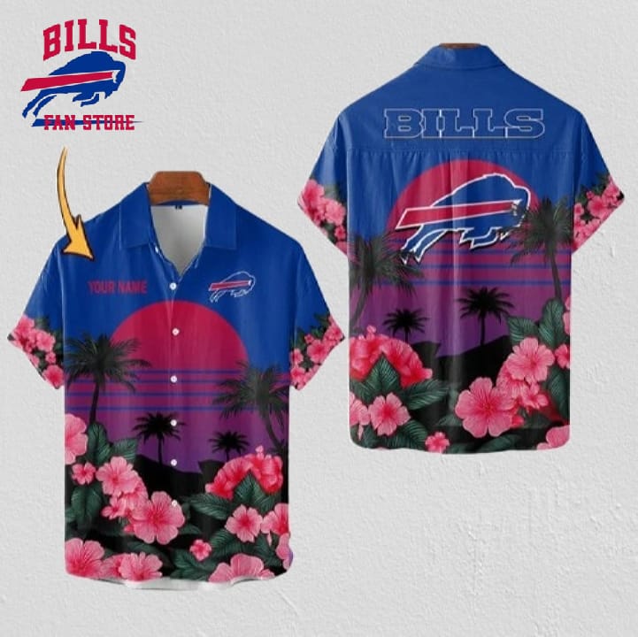 Personalized Buffalo Bills Sunset Bloom Summer Product Buffalo Bills Aloha Shirt
