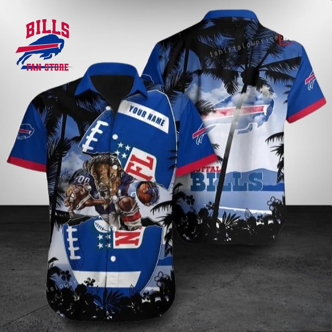 Personalized Buffalo Bills Hawaiian Shirt NFL Football Aloha Hawaiian Shirt
