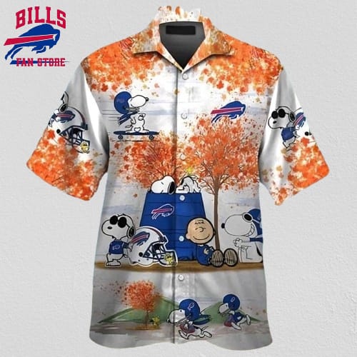 Snoopy Charlie Brown Autumn Tree Buffalo Bills Hawaiian Shirt