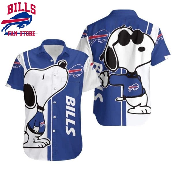 Snoopy NFL Buffalo Bills Hawaiian Shirt Gift For Beach Trip, NFL Hawaiian Shirt