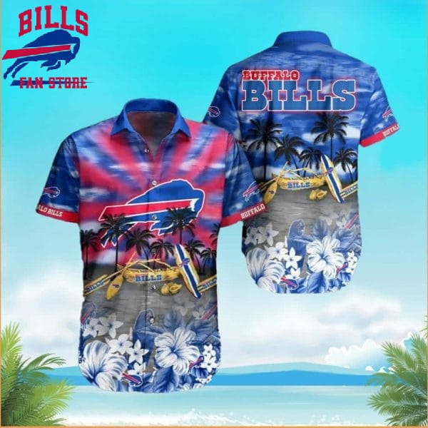 Summer Vibes Buffalo Bills Hawaiian Shirt Gift For Football Coach, NFL Hawaiian Shirt