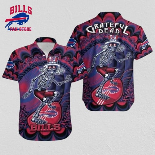 Buffalo Bills Grateful Dead Surfing Bills Mafia Hawaiian Shirt