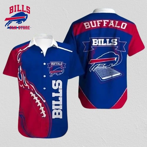 Buffalo Bills Gridiron Flames Hawaiian Shirt