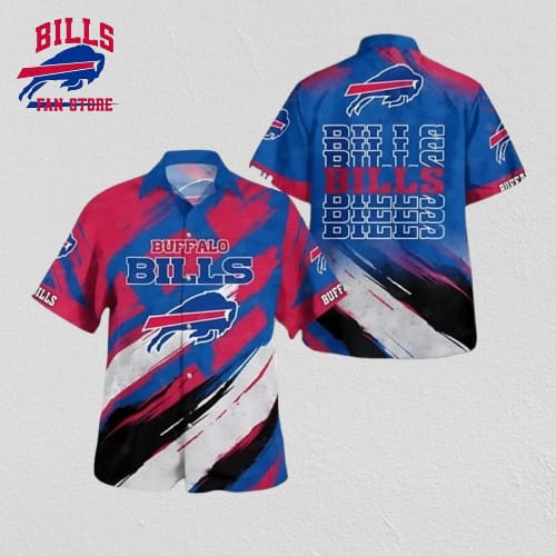Buffalo Bills Hawaiian Shirt Abstract Wave