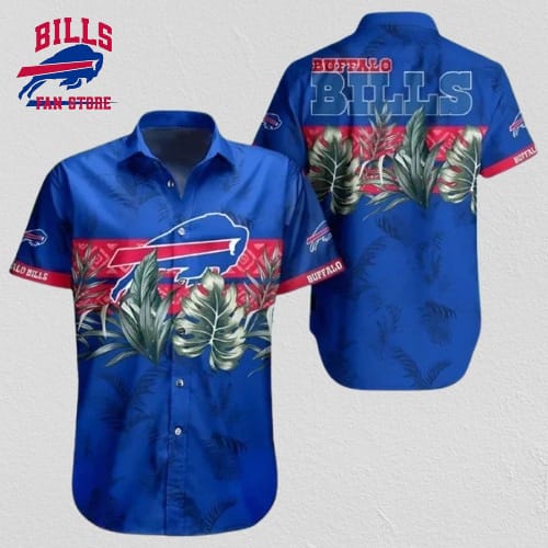 Buffalo Bills Hawaiian Shirt Blue Tropical Jungle