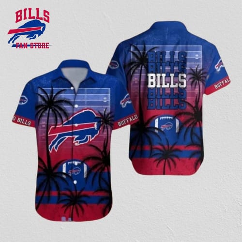 Buffalo Bills Hawaiian Shirt Gridiron Palms