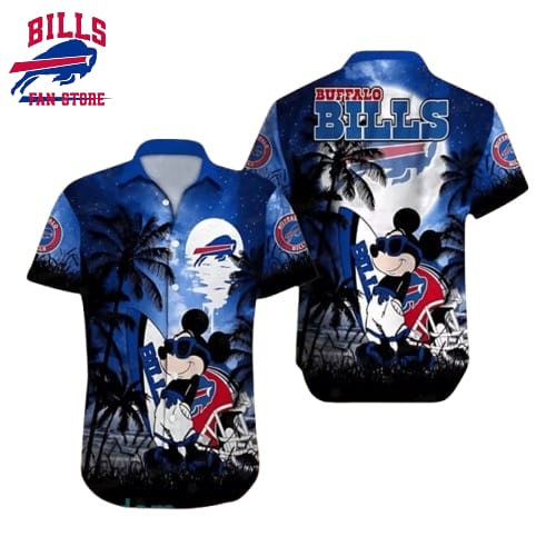 Buffalo Bills Hawaiian Shirt Mickey Moonlight Surf Design