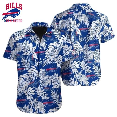Buffalo Bills Hawaiian Shirt Monstera Breeze Design