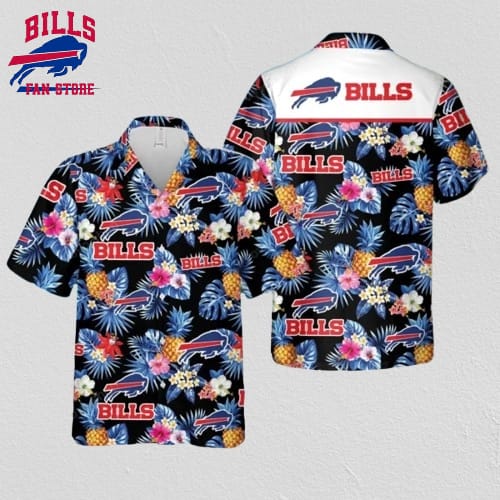 Buffalo Bills Hawaiian Shirt Pineapple Floral Design