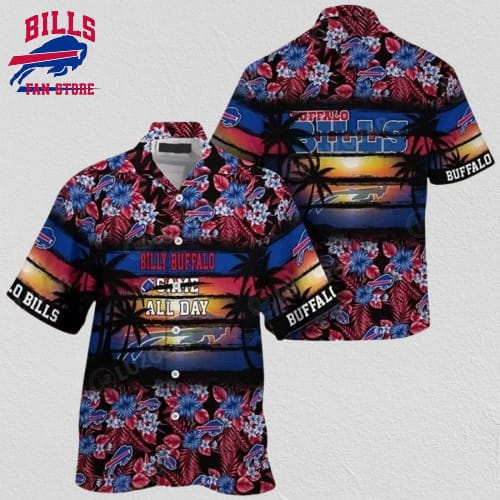 Buffalo Bills Hawaiian Shirt Sunset Floral Design 947847