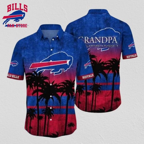 Buffalo Bills Hawaiian Shirt Sunset Palm Design Personalized 539674