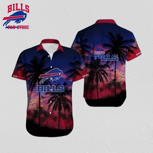 Buffalo Bills Hawaiian Shirt Tropical Bloom Gradient Design 405549