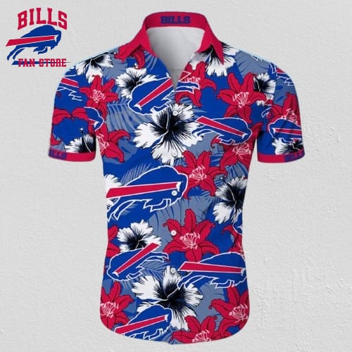 Buffalo Bills Hawaiian Shirt Tropical Flower Short Sleeve