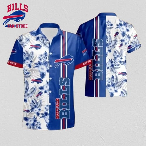 Buffalo Bills Hawaiian Shirt Tropical Stripe Design 715720