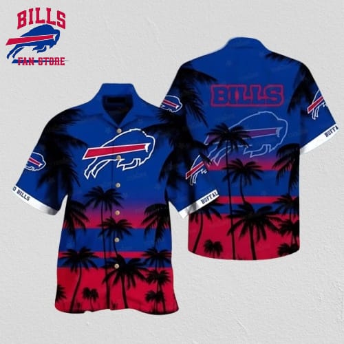 Buffalo Bills Hawaiian Shirt Tropical Sunset Design 440744