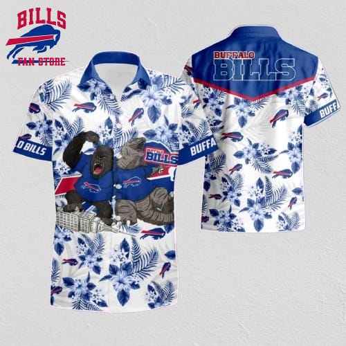 Buffalo Bills Kingkong Godzilla Summer Hawaiian Shirt And Short